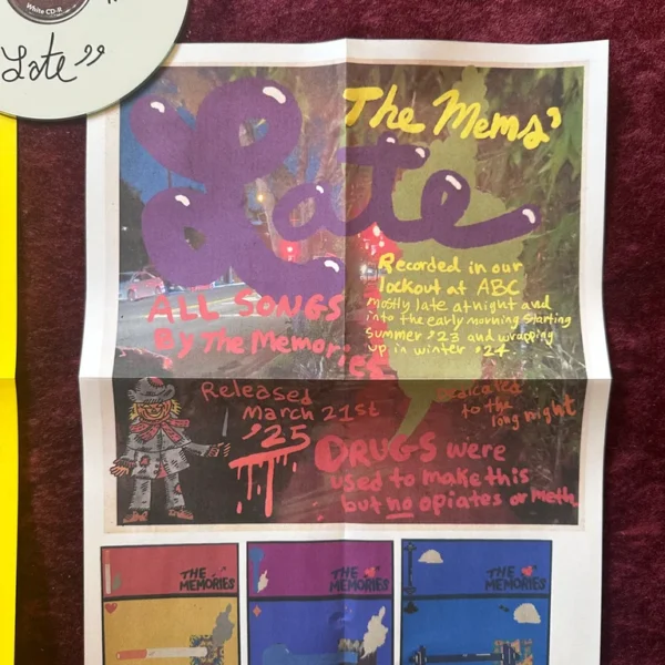 The Memories 'Late' CD - Image 2