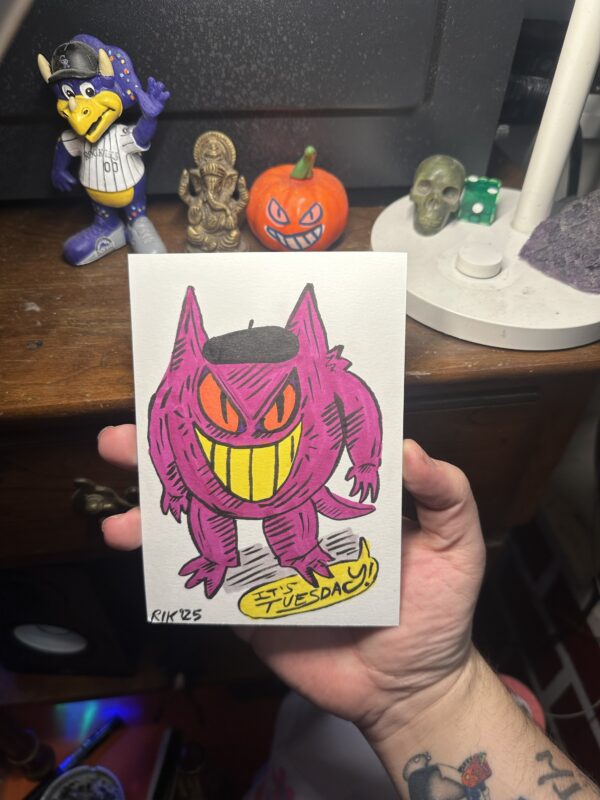 “Gengar Tuesday” (6.5” x 4.5”)