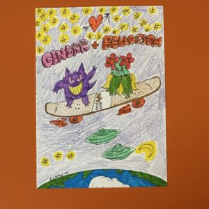 img_2326 “Gengar + Bellossom” (6.5” x 4.5”)