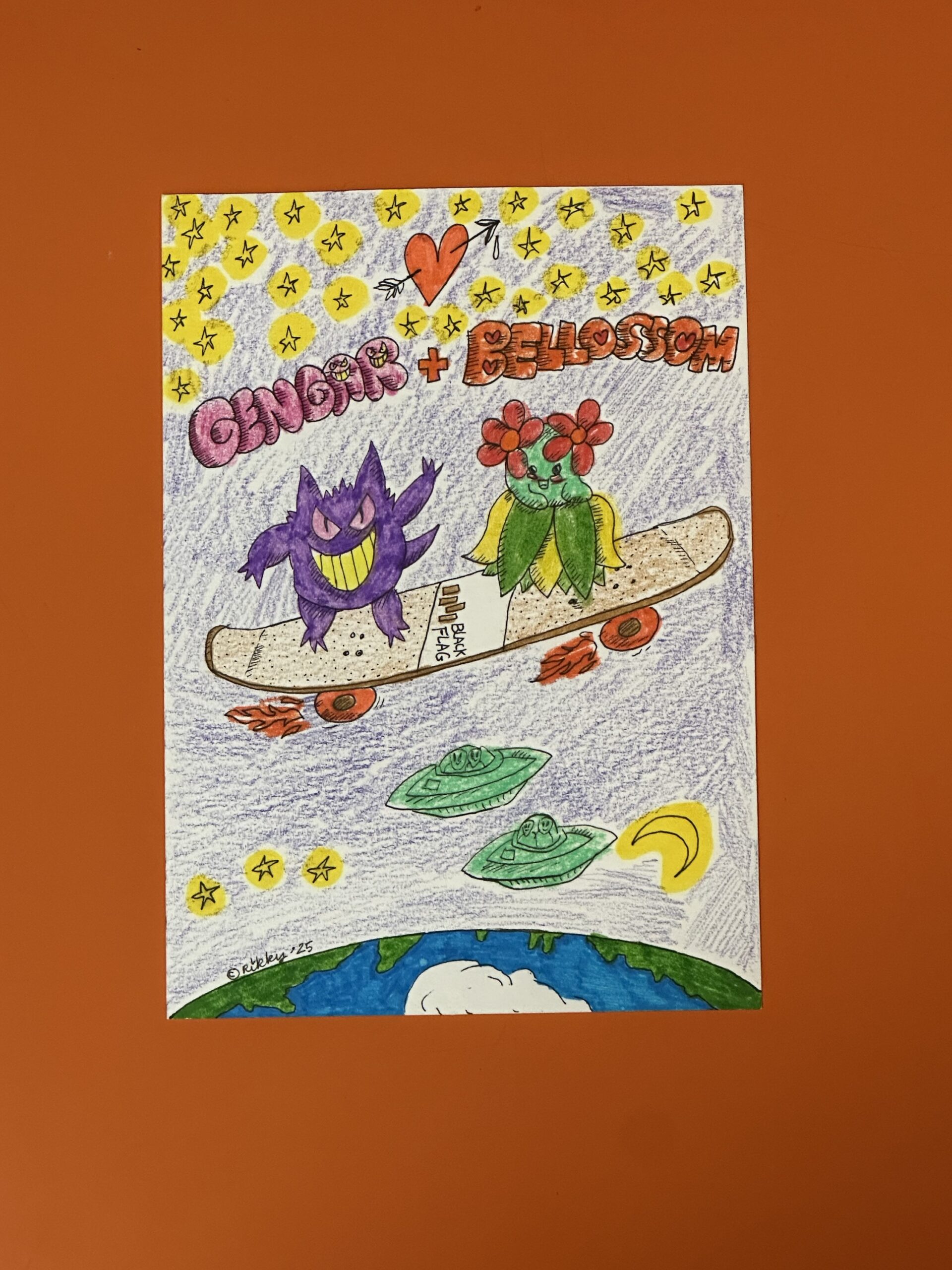 “Gengar + Bellossom” (6.5” x 4.5”)