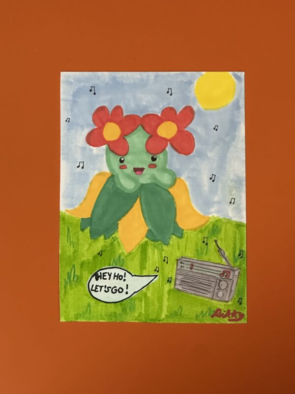 “Bellossom Ramone” (6.5” x 4.5”)