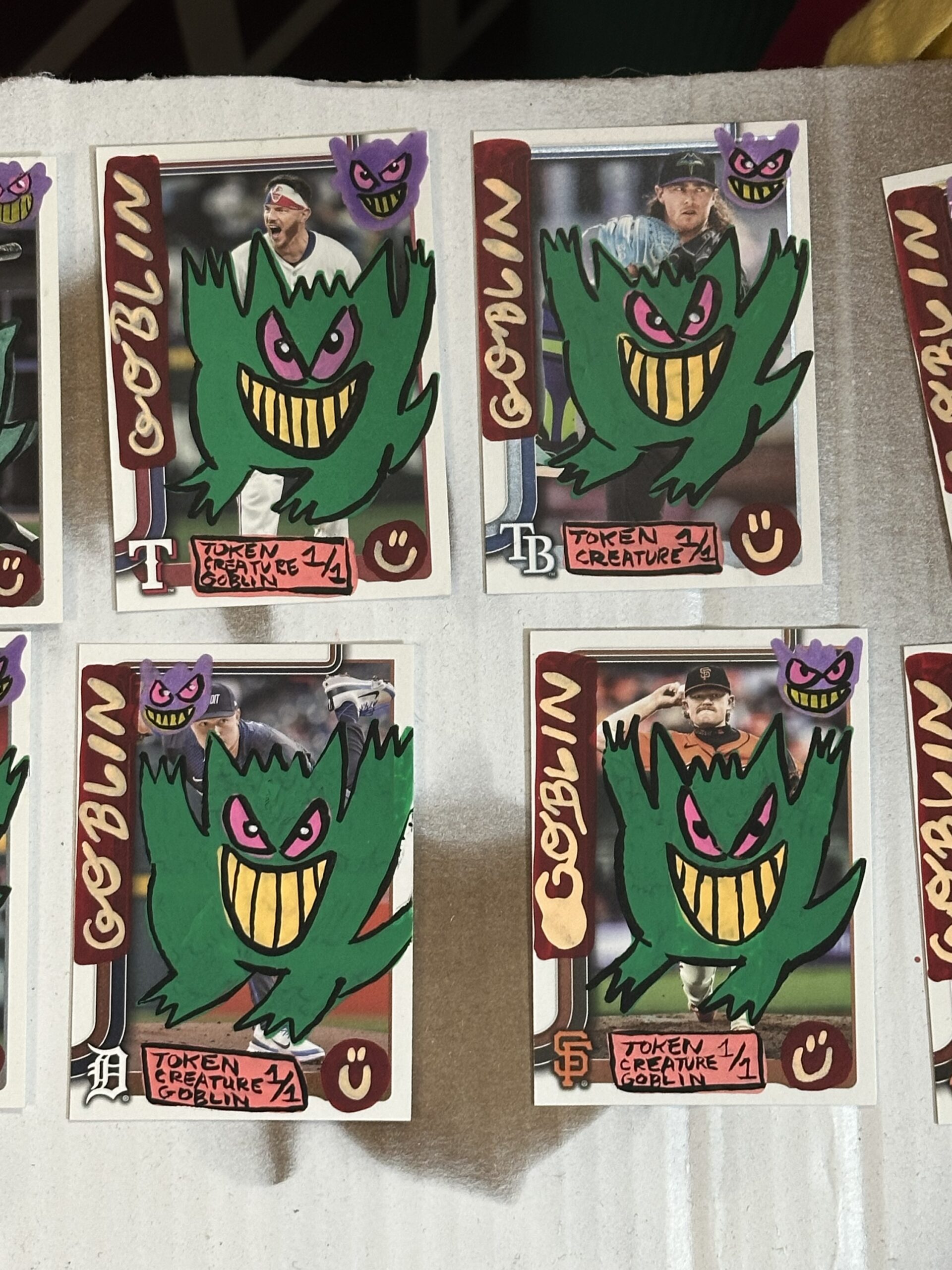Greengar MTG Goblin Baseball Card Tokens